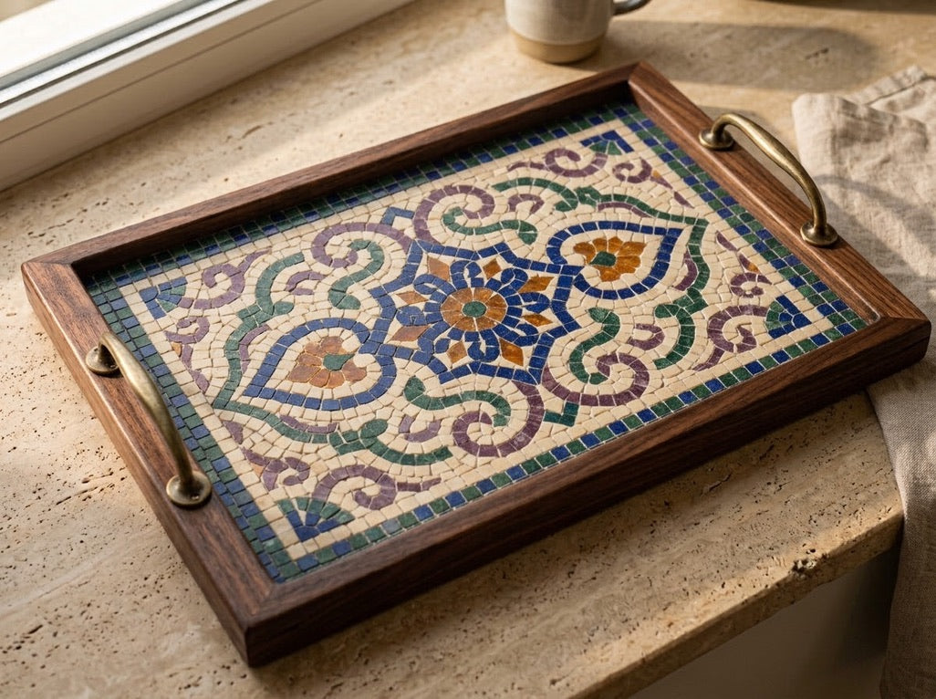 The Byzantine Floral Mosaic Tray