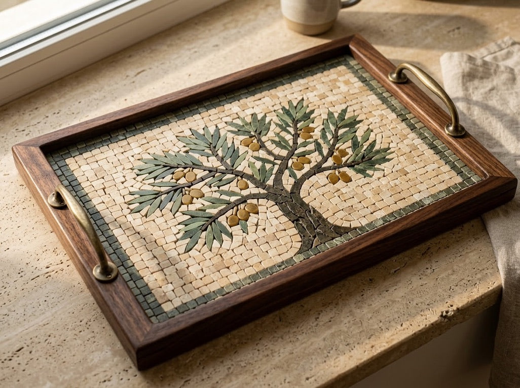The Olive Tree Mosaic Tray